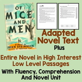Of Mice and Men ADAPTED NOVEL+ Comprehension, Fluency, and