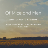 Of Mice and Men | Anticipation Guide | Pre-reading activity