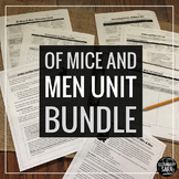 Of Mice and Men Unit Bundle: EDITABLE Quizzes, Test, Nonfi