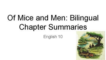 Preview of Of Mice and Men: Bilingual (Spanish/English) Chapter and Character Summaries