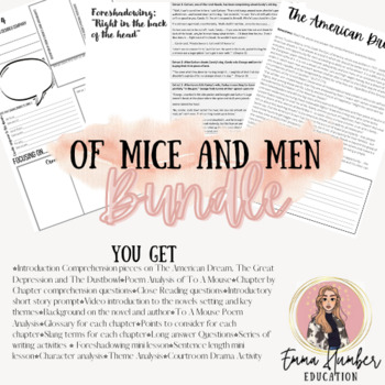 Preview of Of Mice and Men Bundle