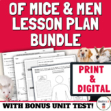 Of Mice and Men Unit Plan Bundle Of Mice and Men Chapter A