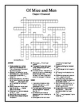 Of Mice and Men Chapter 5 Crossword Puzzle by Jim Tuttle | TpT