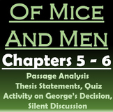 Of Mice and Men - Chapters 5-6: Passage Analysis, Discussi