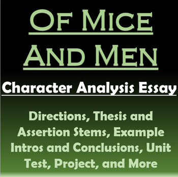 Реферат: CHARACTER SKETCH ON OF MICE AND MEN