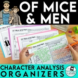 Of Mice and Men Character Analysis Graphic Organizers