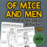 Of Mice and Men Characterization Activity -- CH 1 Worksheets