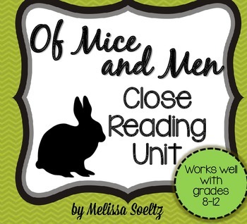 Preview of Of Mice and Men - Close Reading Unit