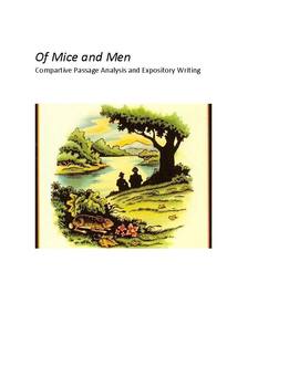 Preview of Of Mice and Men:  Comparative Passage Analysis and Expository Writing