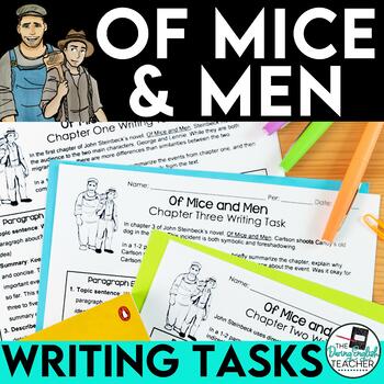 Preview of Of Mice and Men Writing Tasks for the Entire Novel