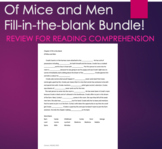 Of Mice and Men Fill-in-the-blank Bundle Chapter 1, 2, 3, 