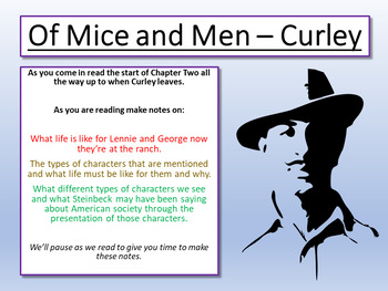 Of Mice And Men Introducing Curley By Ecpublishing Tpt