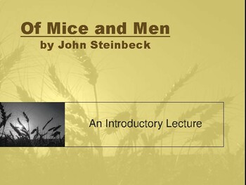 Preview of Of Mice and Men / Introduction to the Age of the Great Depression