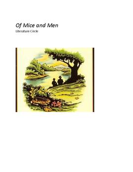 Preview of Of Mice and Men Literature Circle with Common Core Standards