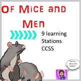 Of Mice and Men Novel Study Literacy Stations CCSS digital