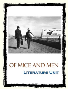 Preview of Of Mice and Men Literature Unit