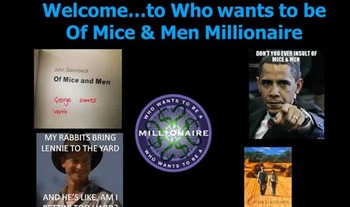 Preview of Of Mice and Men Millionaire Quiz Video