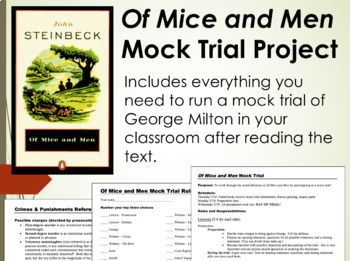 Preview of Of Mice and Men Mock Trial (MS Word)