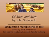 Of Mice and Men Multiple Choice Test
