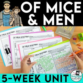 Preview of Of Mice and Men Novel Study: Character Analysis, Quizzes, Vocabulary, Bundle