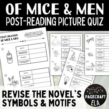 Preview of Of Mice and Men Post-Reading Symbolism Quiz | Printable Revision Activity