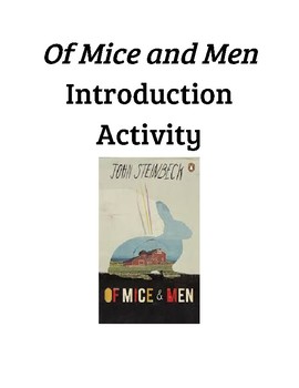 Preview of Of Mice and Men QR Code Intro Activity