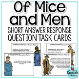 Of Mice and Men Short Response Questions and Task Cards