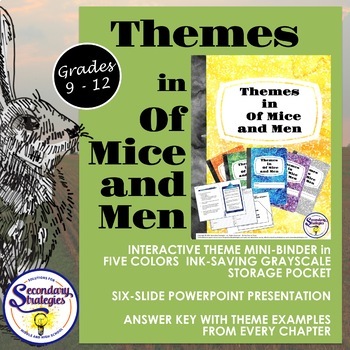 Preview of Themes in Of Mice and Men | Interactive Mini-Binder and Theme Lesson