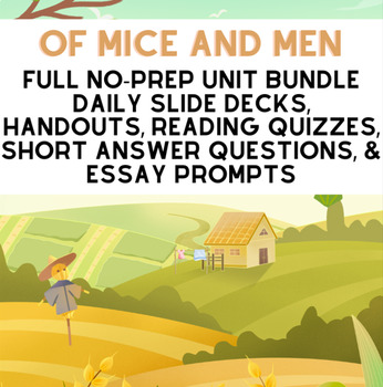 Preview of Of Mice and Men Unit Bundle- Daily Lessons, Writing Assignments, Quizzes, & More