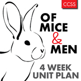 Of Mice and Men Unit Plan, OMM Bundle of Lessons, John Steinbeck, CCSS
