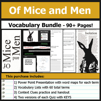 Of Mice & Men Vocabulary Visuals - ppt download