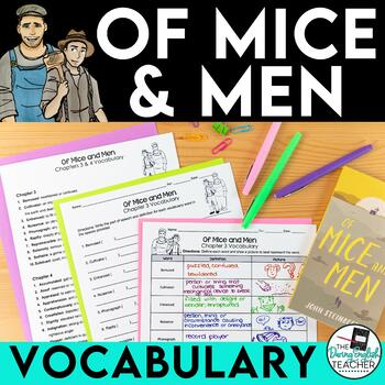 Preview of Of Mice and Men Vocabulary Unit (activities, quizzes, and more)
