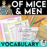 Of Mice and Men Vocabulary Unit (activities, quizzes, and more)