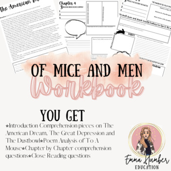 Preview of Of Mice and Men Workbook