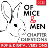 Of Mice and Men Chapter Questions for Steinbeck’s Novel, P