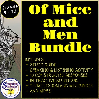 Preview of Of Mice and Men by John Steinbeck Activities Bundle