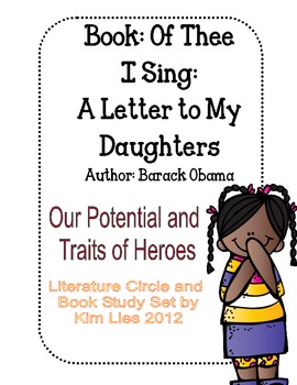 Preview of Of Thee I Sing by Barack Obama Accomodating Book Study Questions and Activities