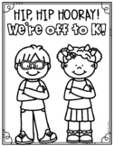 Off to Kindergarten Coloring Page - Last Day of Pre-k or P