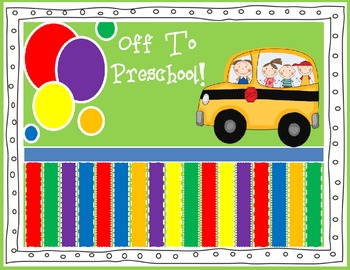 Off To School Posters Pre K K 1st 2nd 3rd By Katie Thomson