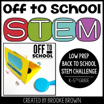 Preview of Off to School (School Bus) STEM Challenge - Back to School STEM Activity