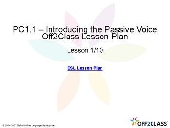 Preview of Teaching The Passive Voice - An Introductory Lesson ESL Download