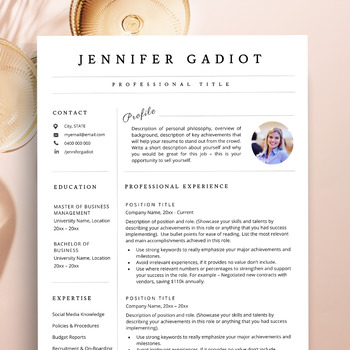 Preview of Office Administrator Resume, Substitute Teacher Resume CV Template Word