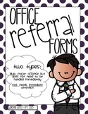 Office (Discipline) Referral Forms