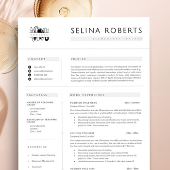 Preview of Office Manager Resume Template, Teacher Resume Template + Cover Letter