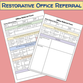 Preview of Office Restorative Discipline Referral Form