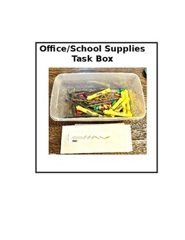 Preview of Office/School Supplies Task Bin