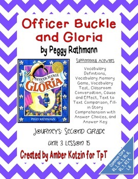 Preview of Officer Buckle and Gloria Activities 2nd Grade Journeys Unit 3, Lesson 15