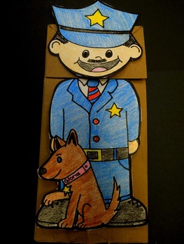 Officer Buckle and Gloria Paper Bag Puppet by Ms Z's Cheerful Patterns