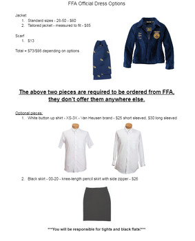 Ffa official 2024 dress girls