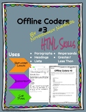 Offline Coders #3 HTML Worksheet to Accompany Code.org CS 